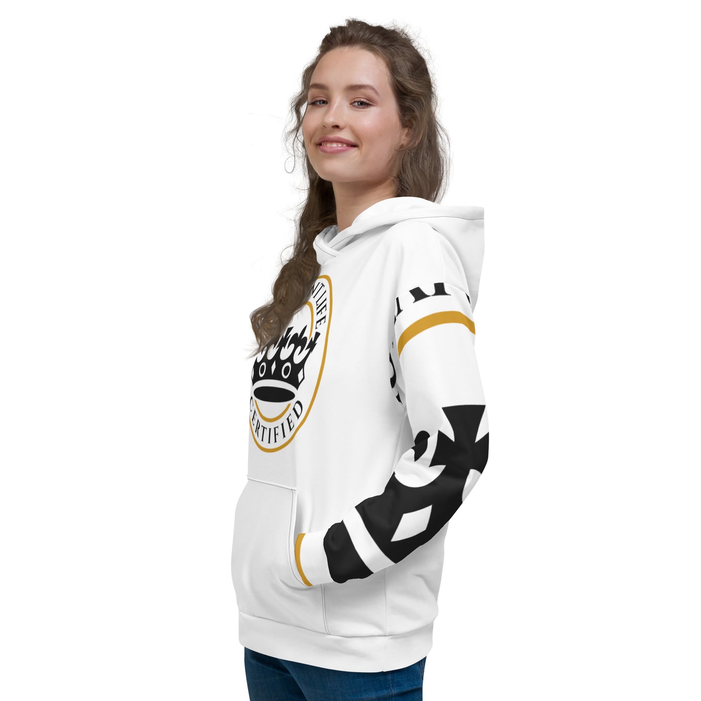 Black and Gold/ White Pageant Life Certified Unisex Hoodie