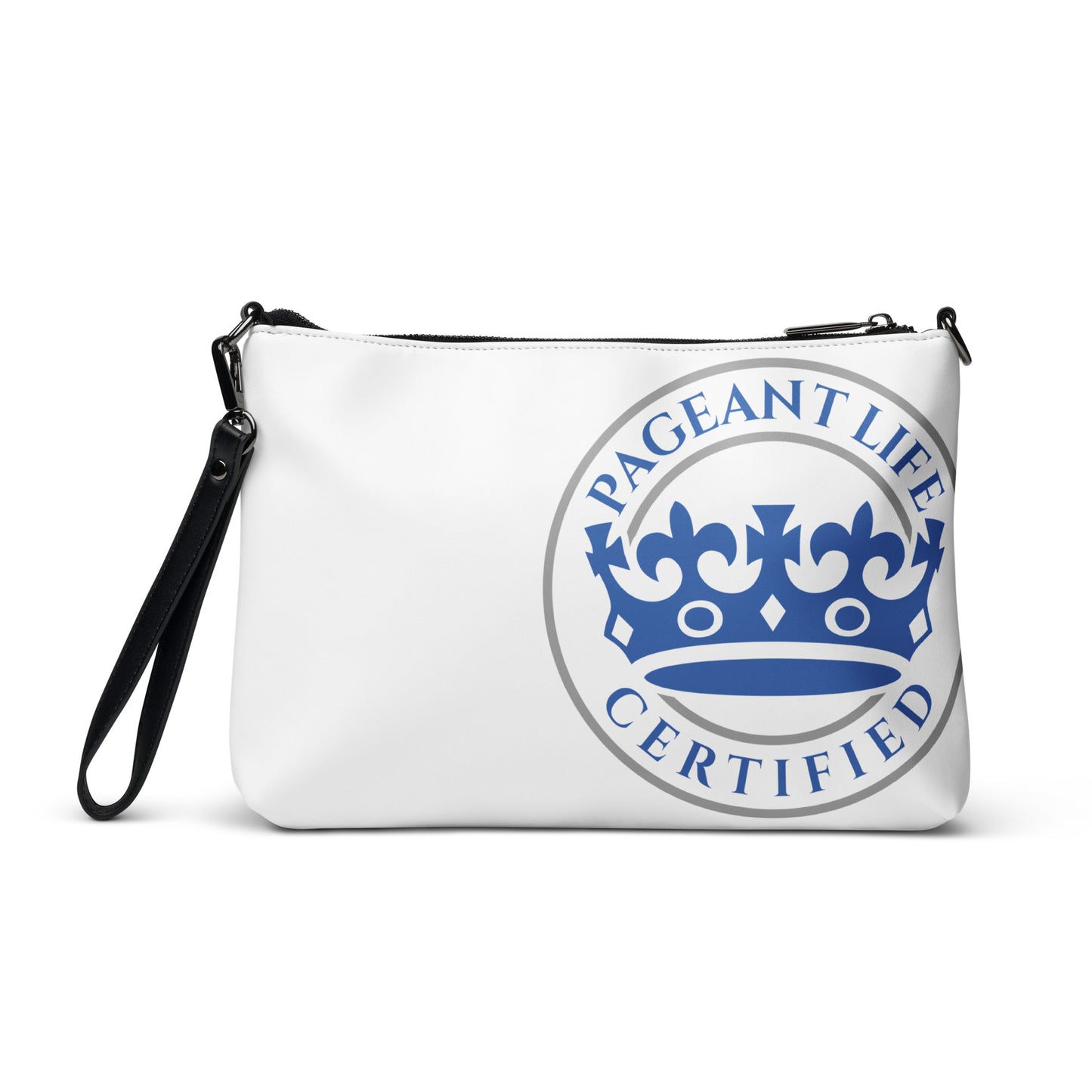 Blue Silver and White Pageant Life Certified Crossbody bag