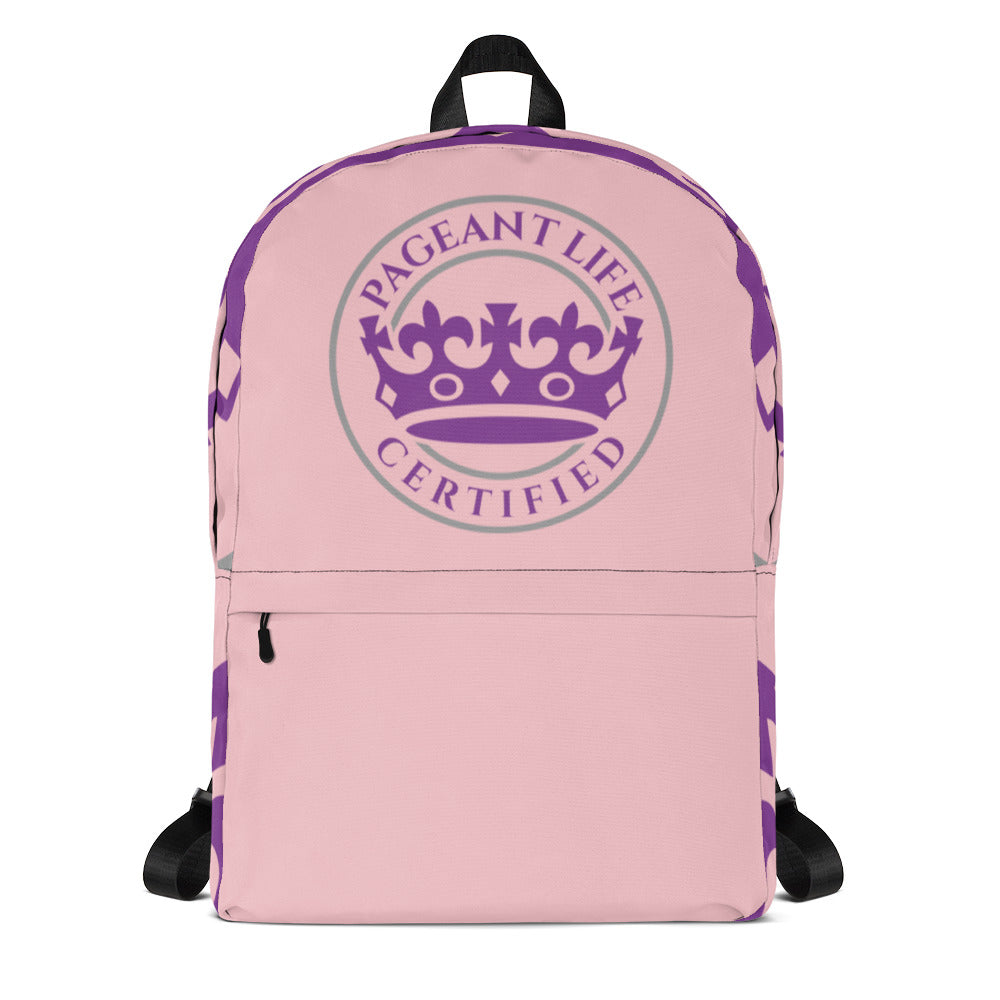Pink and Purple Pageant Life Certified Backpack