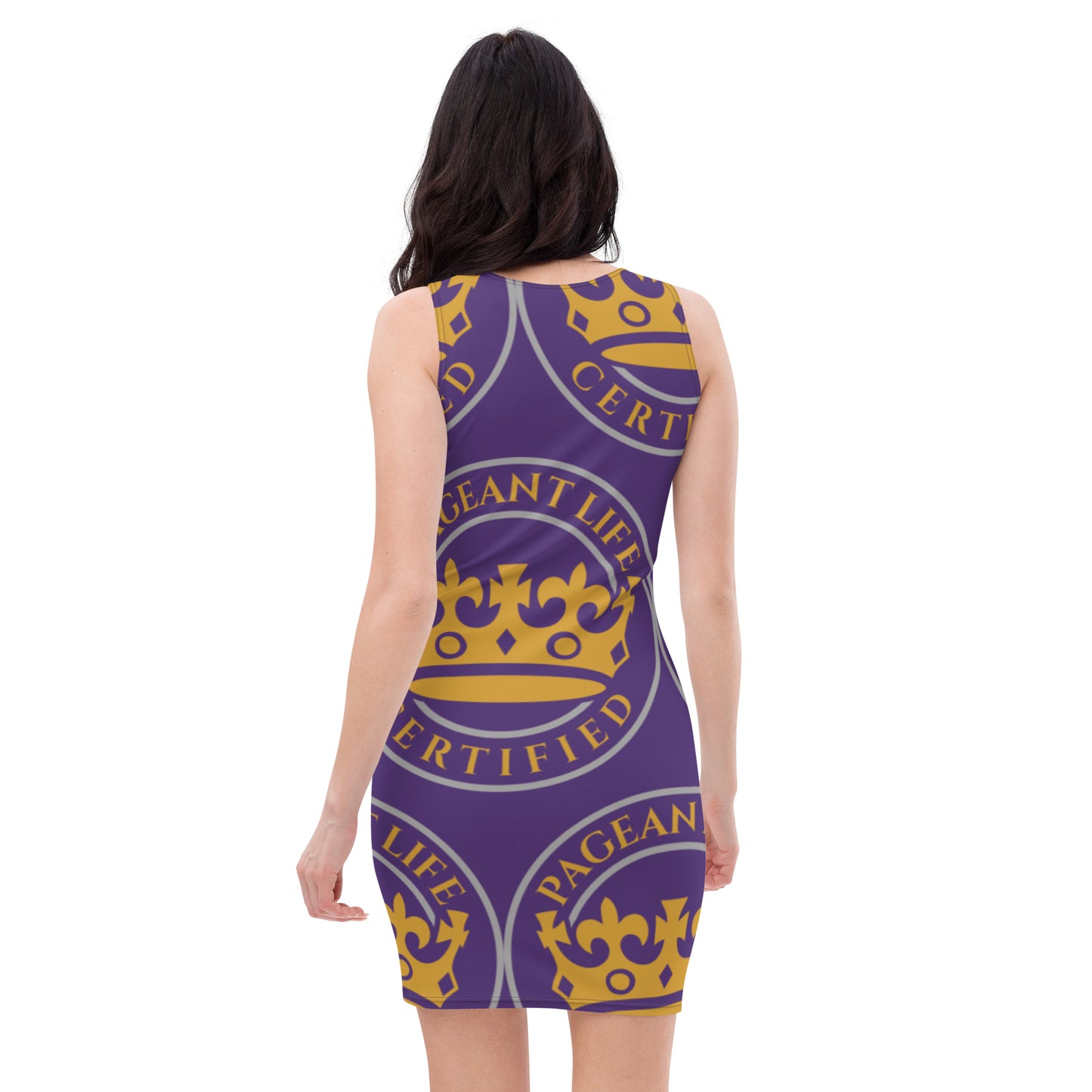 Purple and Gold Pageant Life Certified Tank Dress
