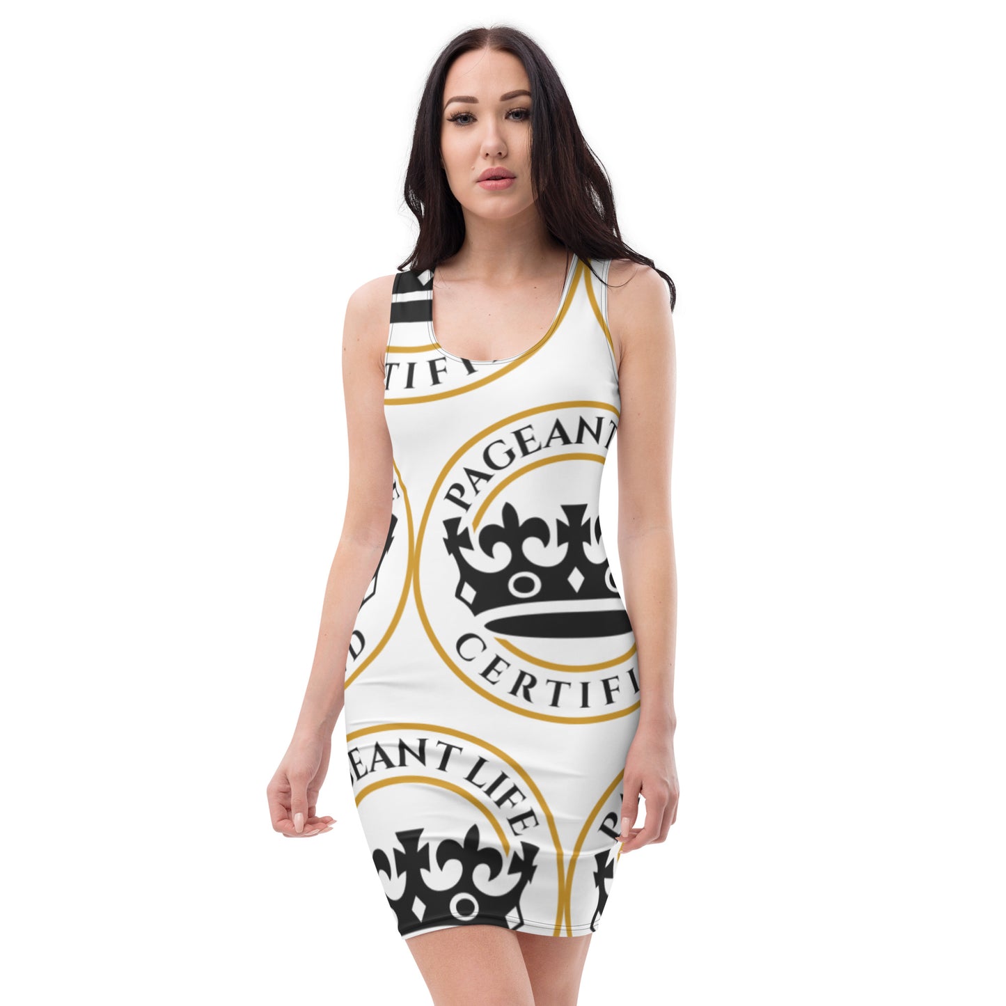 Black and Gold/White Pageant Life Certified Dress