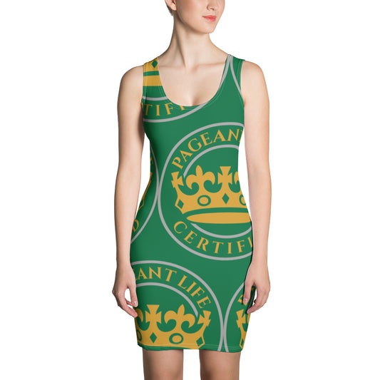 Green and Gold Pageant Life Certified Tank Dress