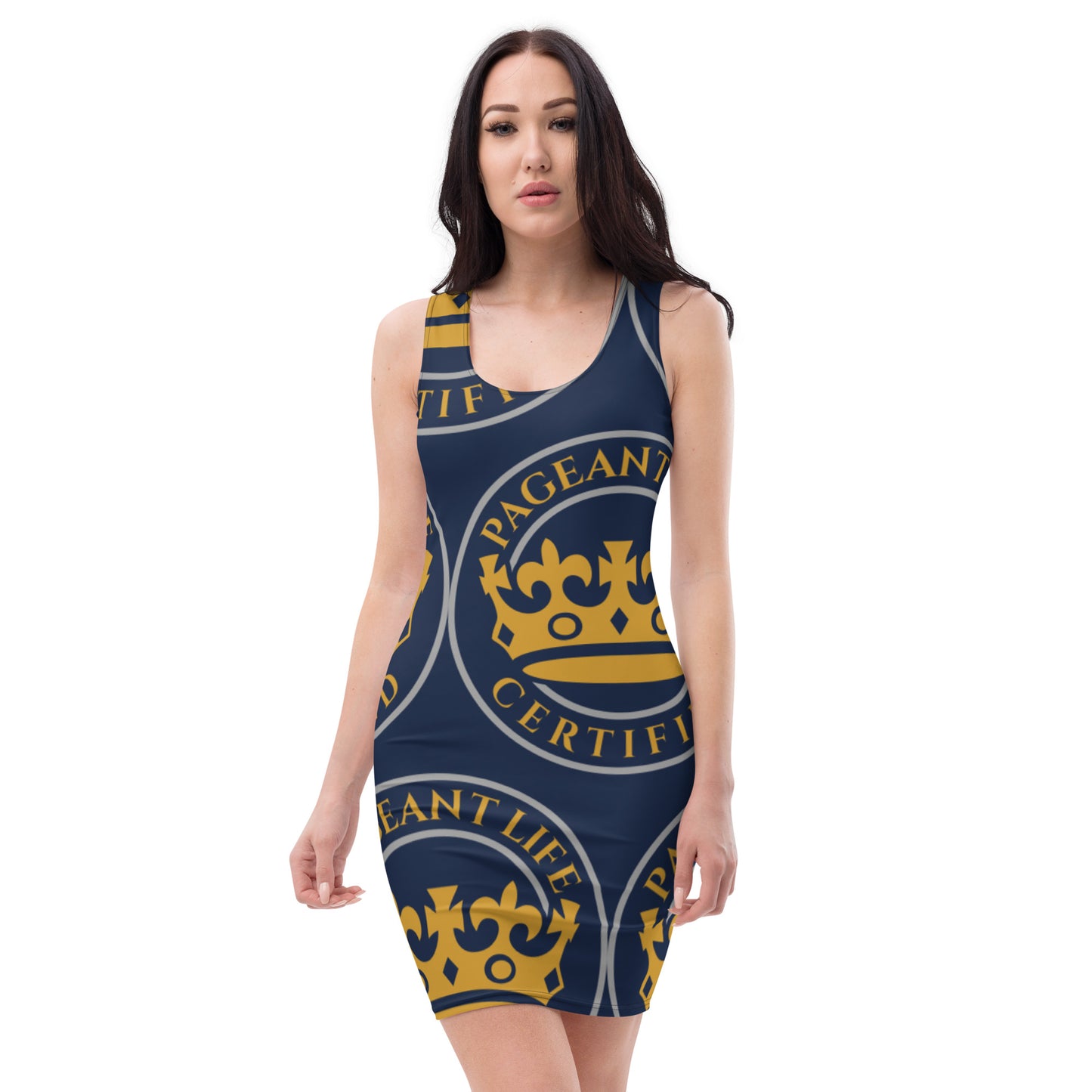 Navy and Gold Pageant Life Certified Tank Dress