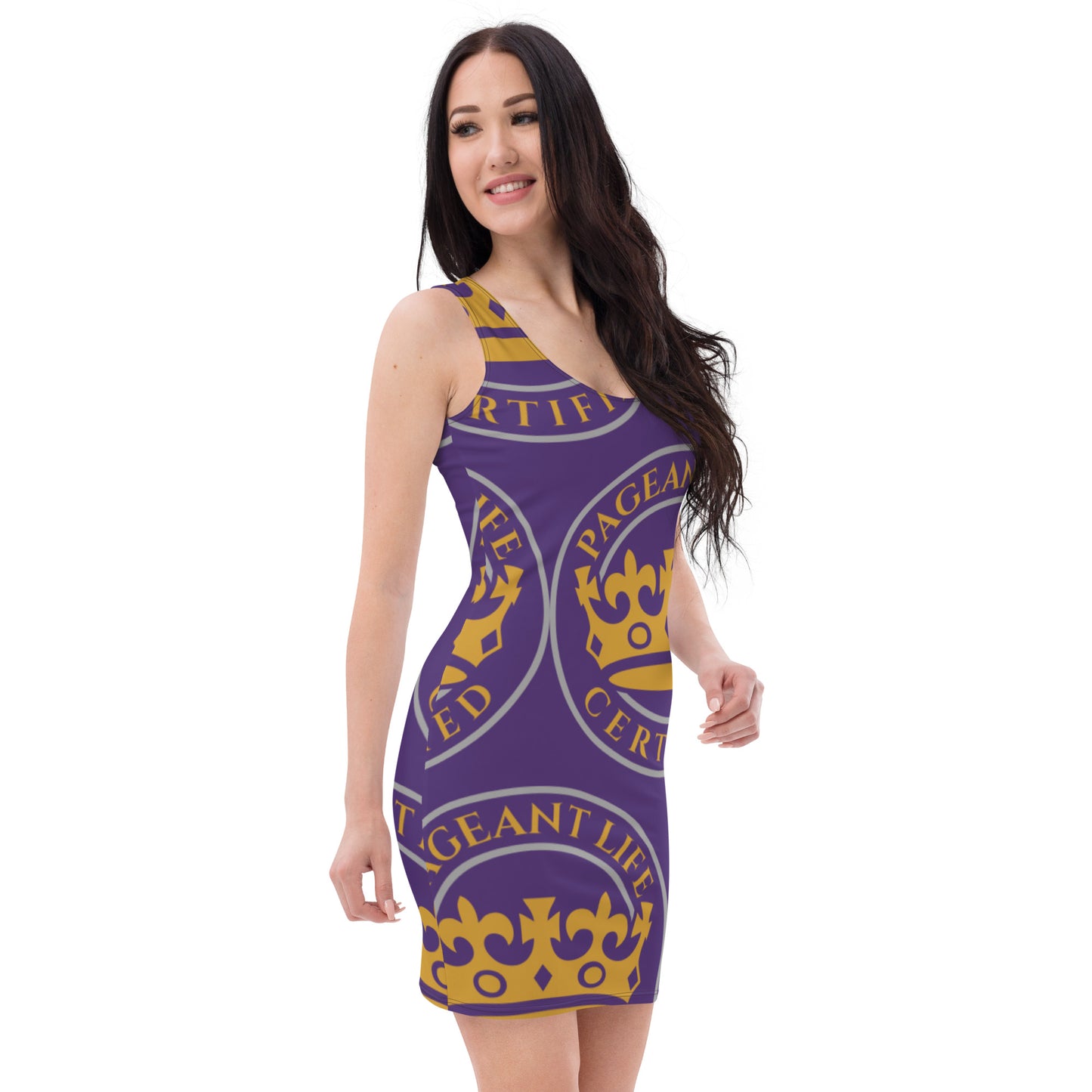 Purple and Gold Pageant Life Certified Tank Dress