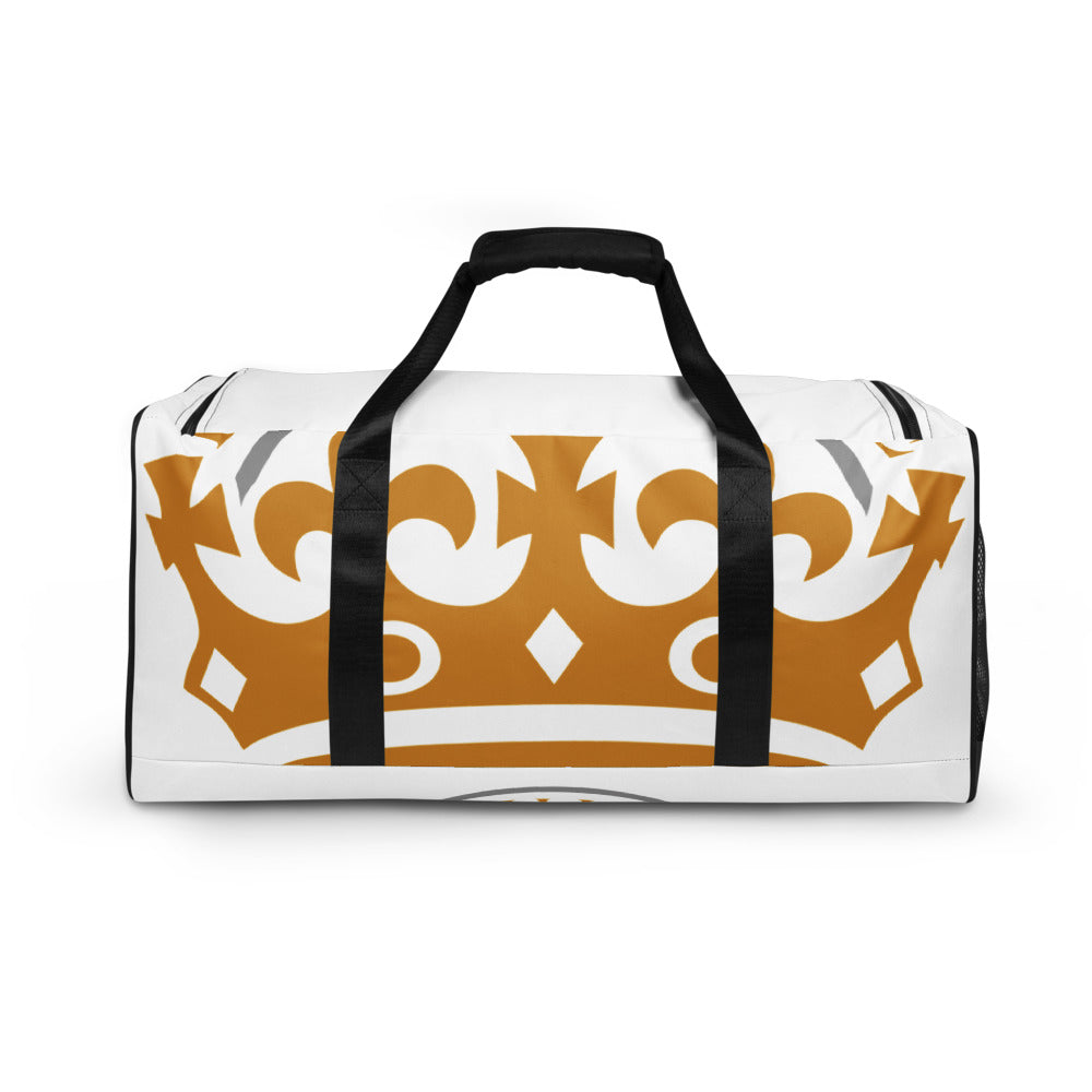 White and Gold Pageant Life Certified Duffle bag