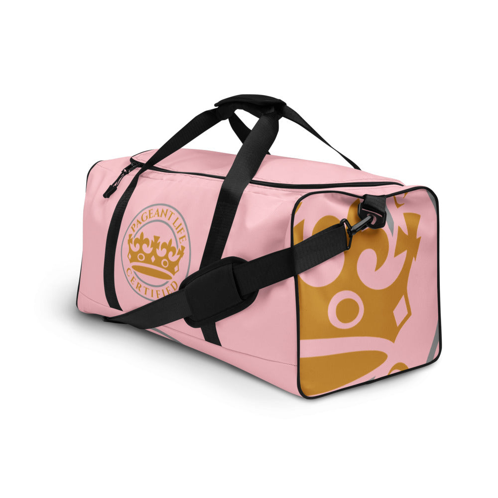 Pink and Gold Pageant Life Certified Duffle bag