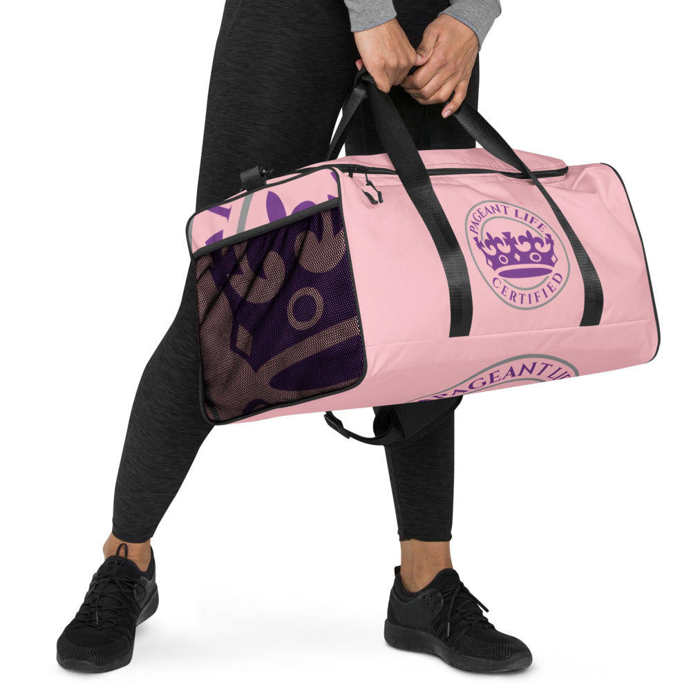 Pink and Purple Pageant Life Certified Duffle bag