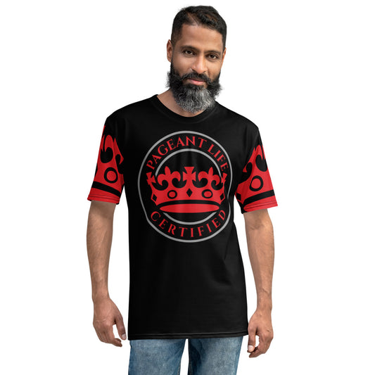 Red and Black Pageant Life Certified Men's t-shirt