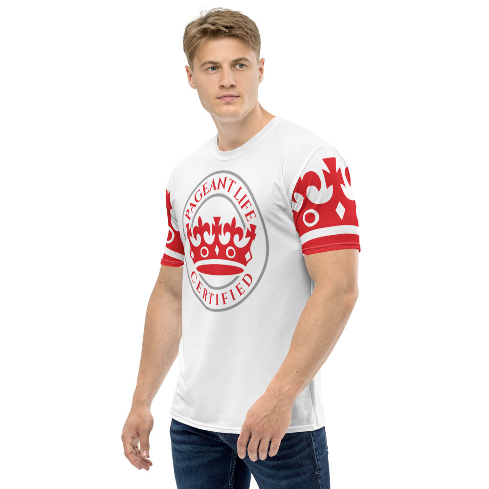 Red and White Pageant Life Certified Men's t-shirt