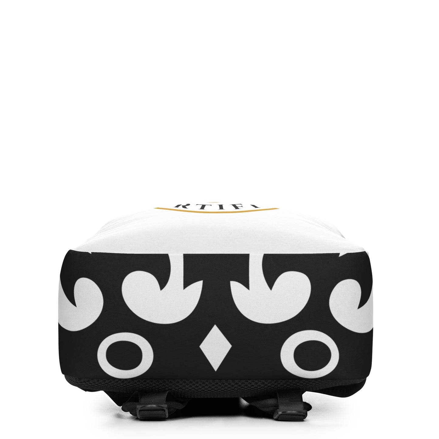 Black and Gold/ White Pageant Life Certified Minimalist Backpack