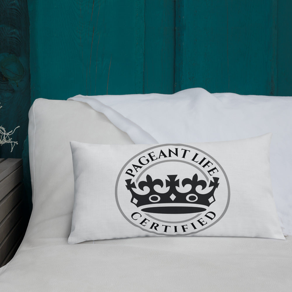 Black and White Pageant Life Certified Premium Pillow