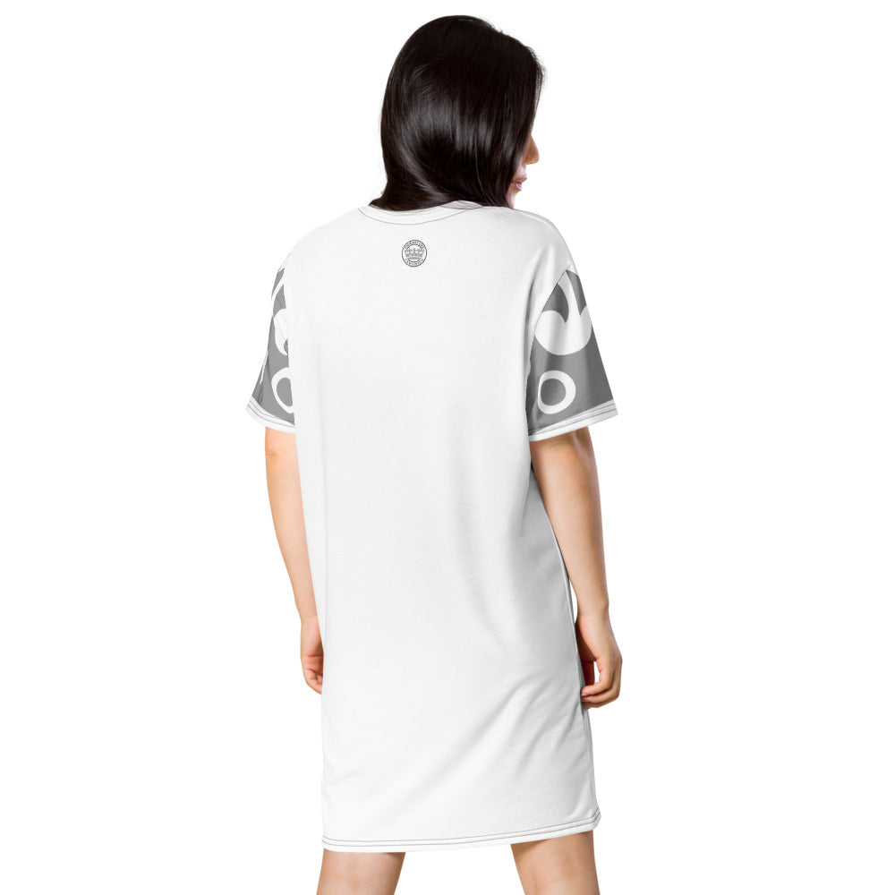 White and Silver Pageant Life Certified T-shirt dress