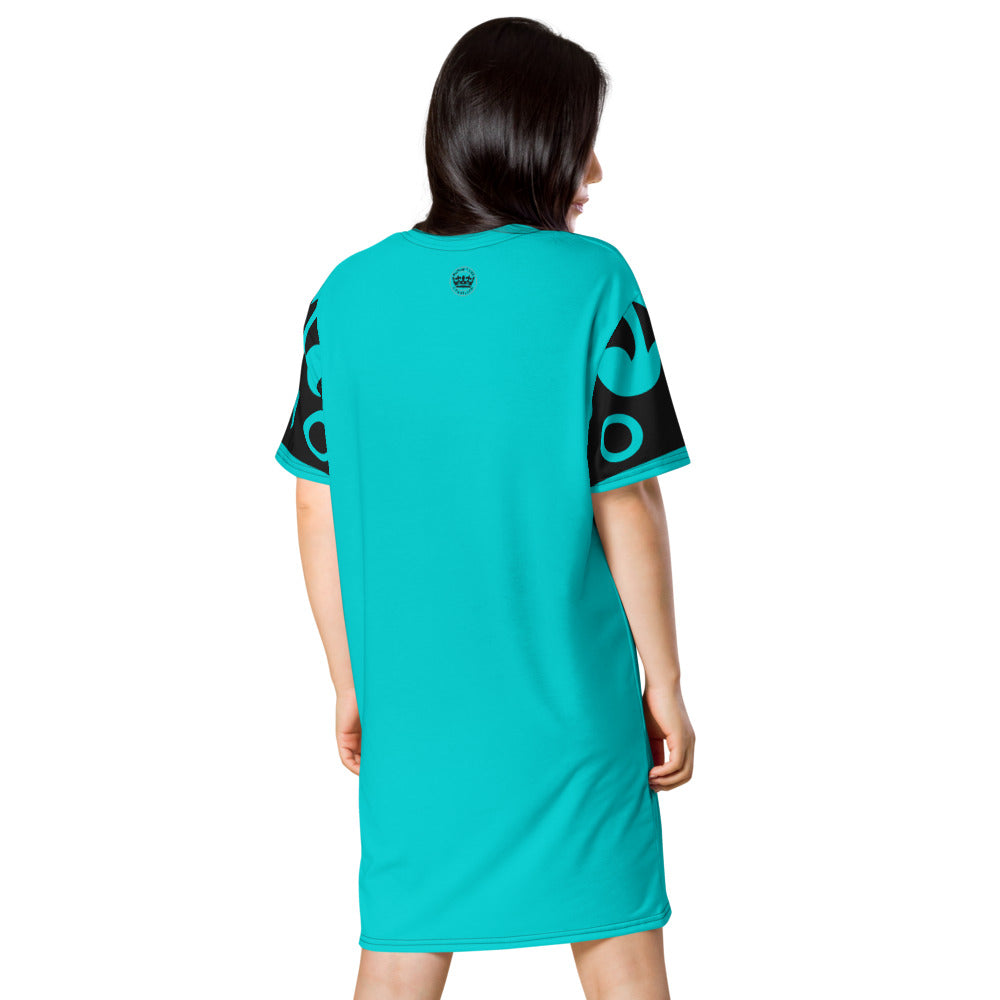 Black and Turquoise Pageant Life Certified T-shirt dress