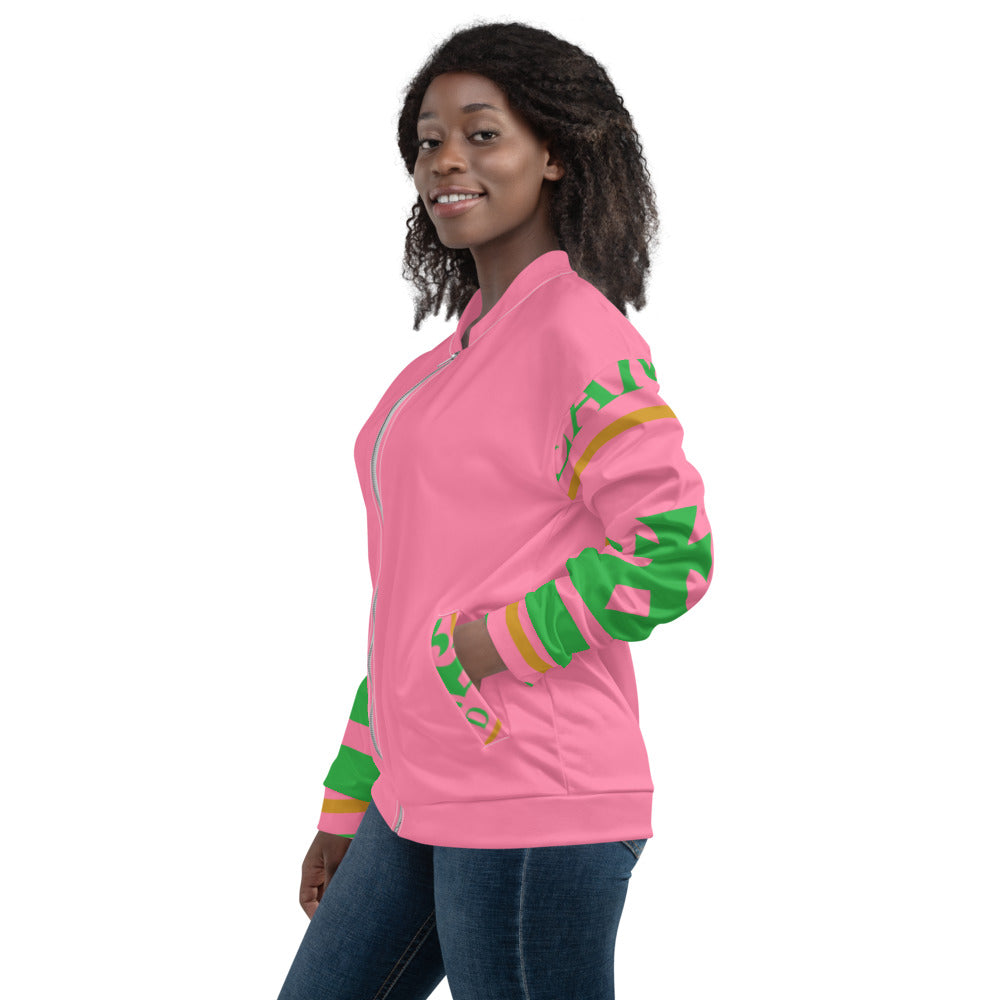 Pink and Green Pageant Life Certified Unisex Bomber Jacket