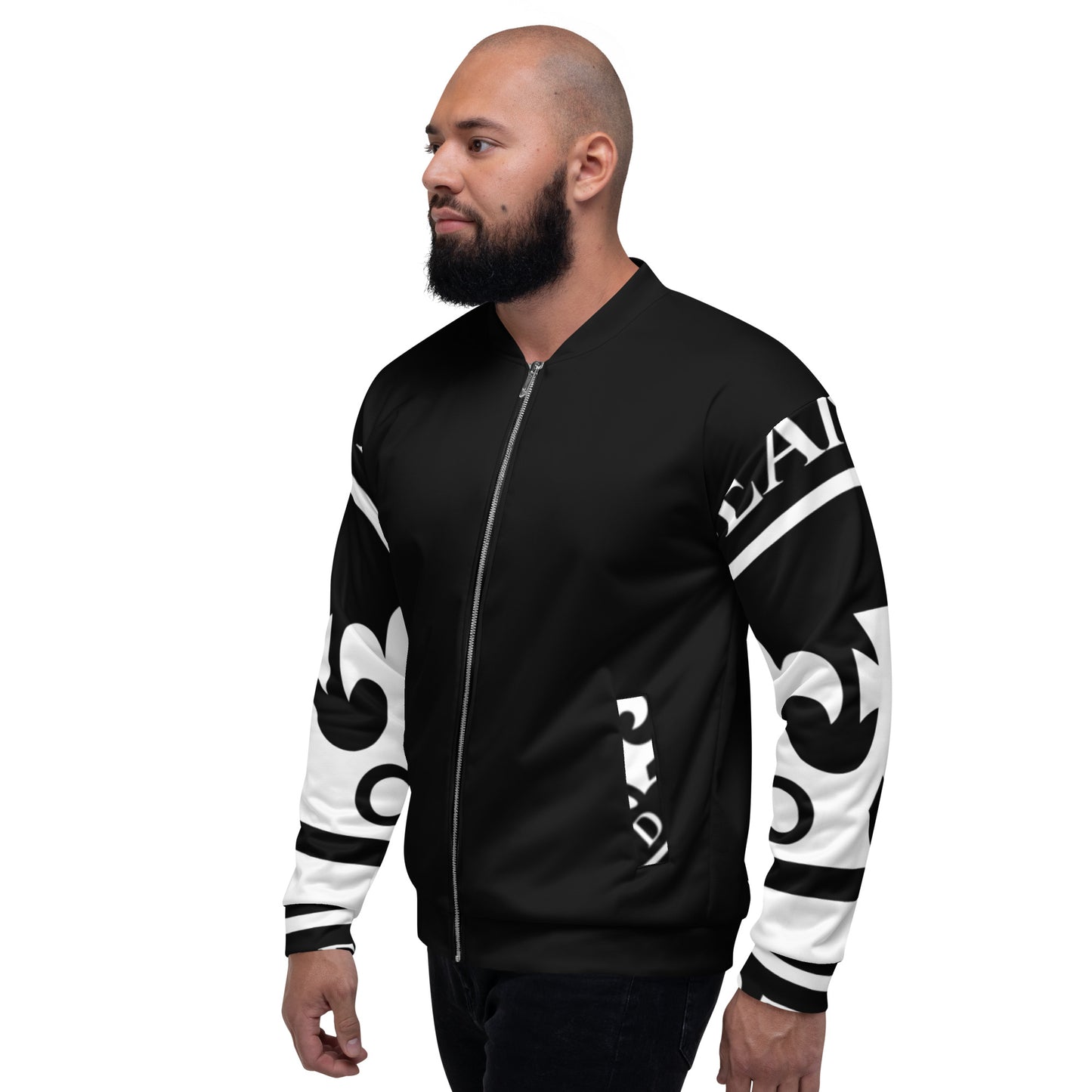 Black and White Pageant Life Certified Unisex Bomber Jacket