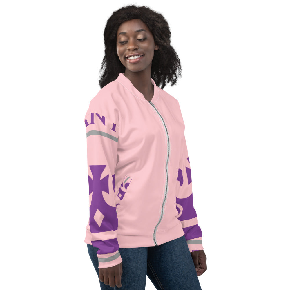 Pink and Purple Pageant Life Certified Unisex Bomber Jacket