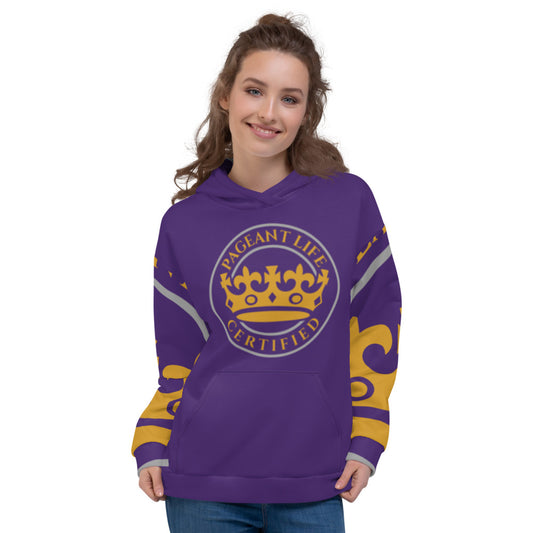 Purple and Gold Pageant Life Certified Unisex Hoodie
