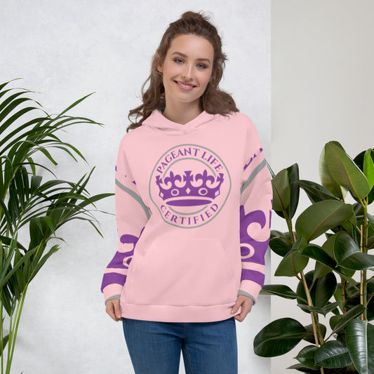 Pink and Purple Pageant Life Certified Unisex Hoodie