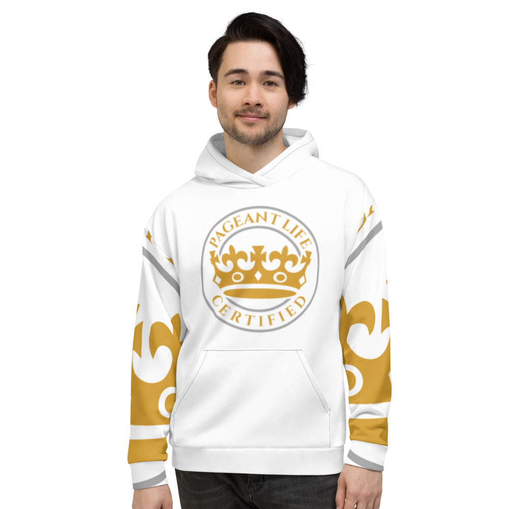 White and Gold Pageant Life Certified Unisex Hoodie