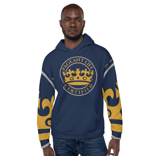 Navy and Gold Pageant Life Certified Unisex Hoodie