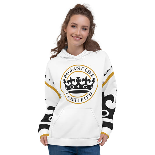Black and Gold/ White Pageant Life Certified Unisex Hoodie