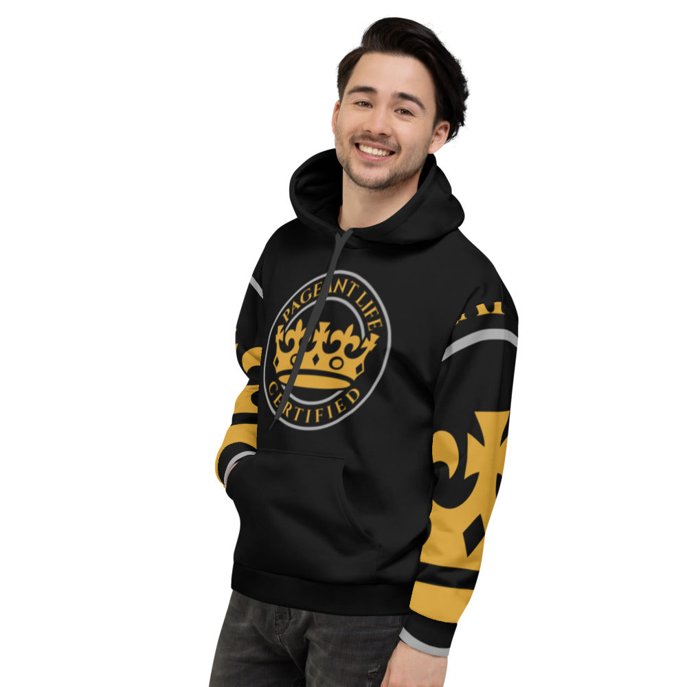Black and Gold Pageant Life Certified Unisex Hoodie