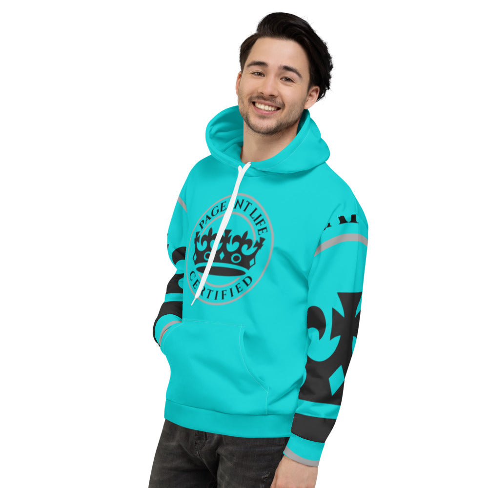 Black and Turquoise Pageant Life Certified Unisex Hoodie