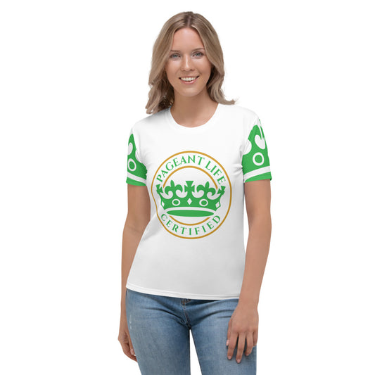 Green and White Pageant Life Certified Women's T-shirt