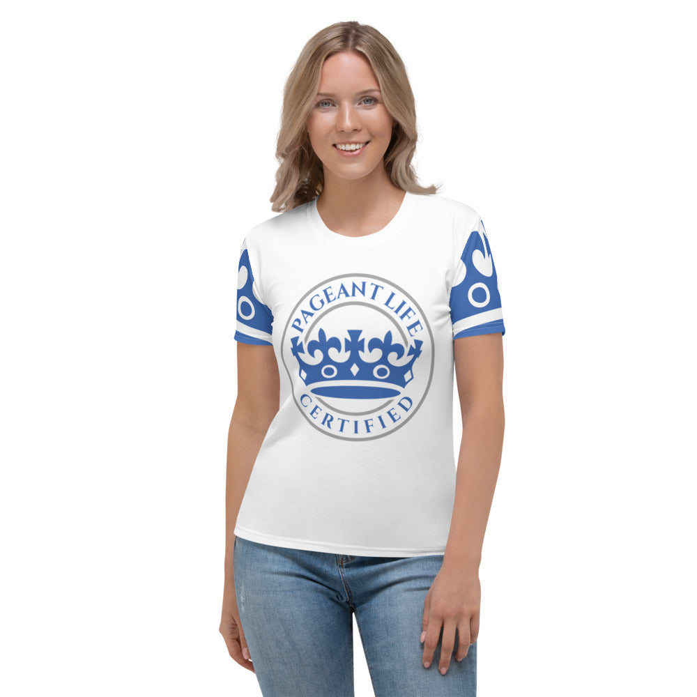 Blue and White Pageant Life Certified Women's T-shirt