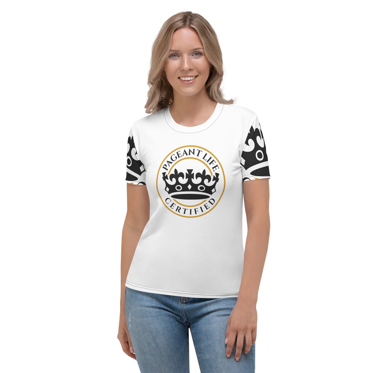 Black and Gold/ White Pageant Life Certified Women's T-shirt