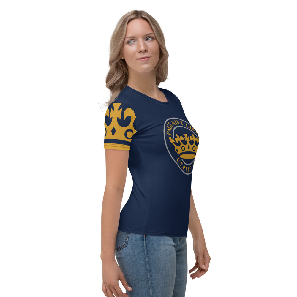 Navy and Gold Pageant Life Certified Women's T-shirt