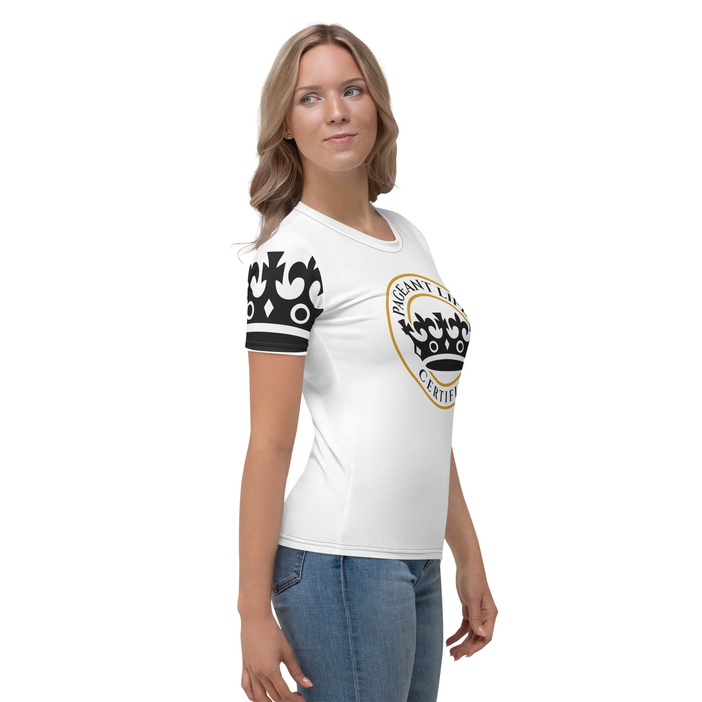 Black and Gold/ White Pageant Life Certified Women's T-shirt