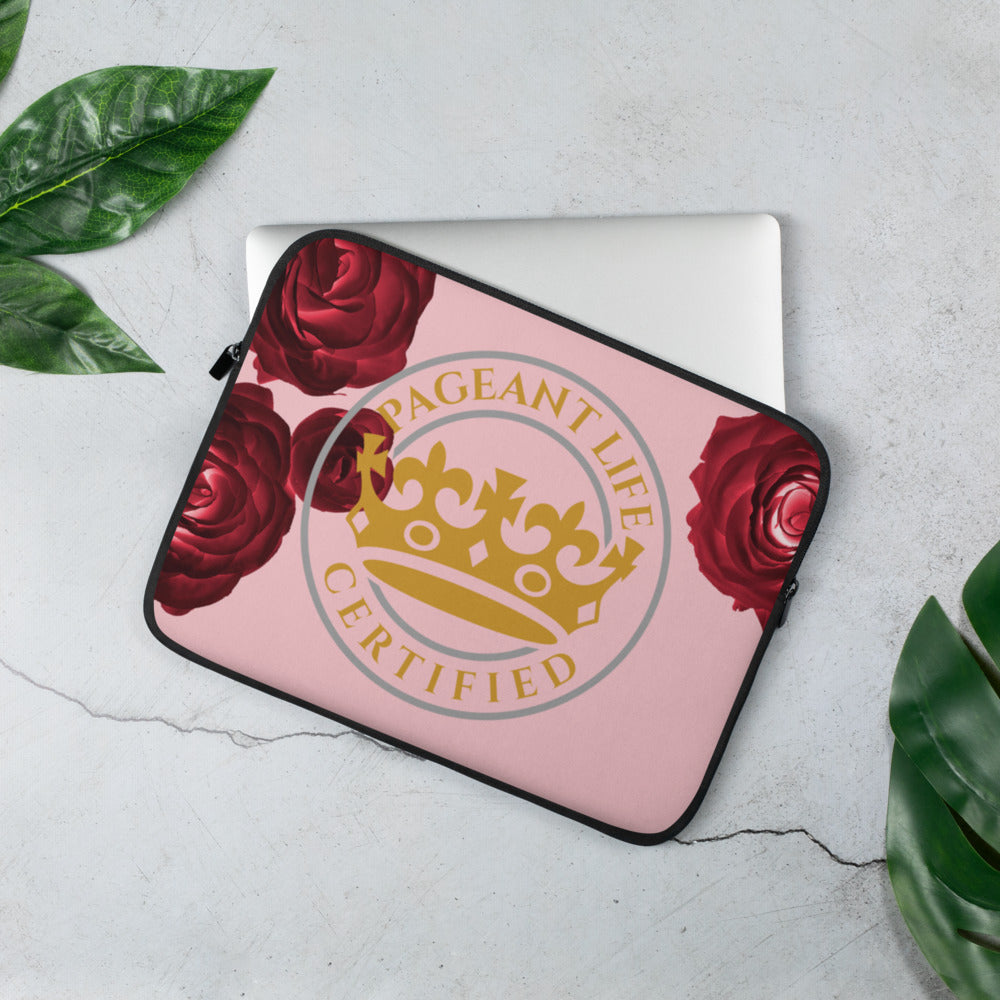 Limited Edition Rose and Gold/ Pink Pageant Life Certified Laptop Sleeve
