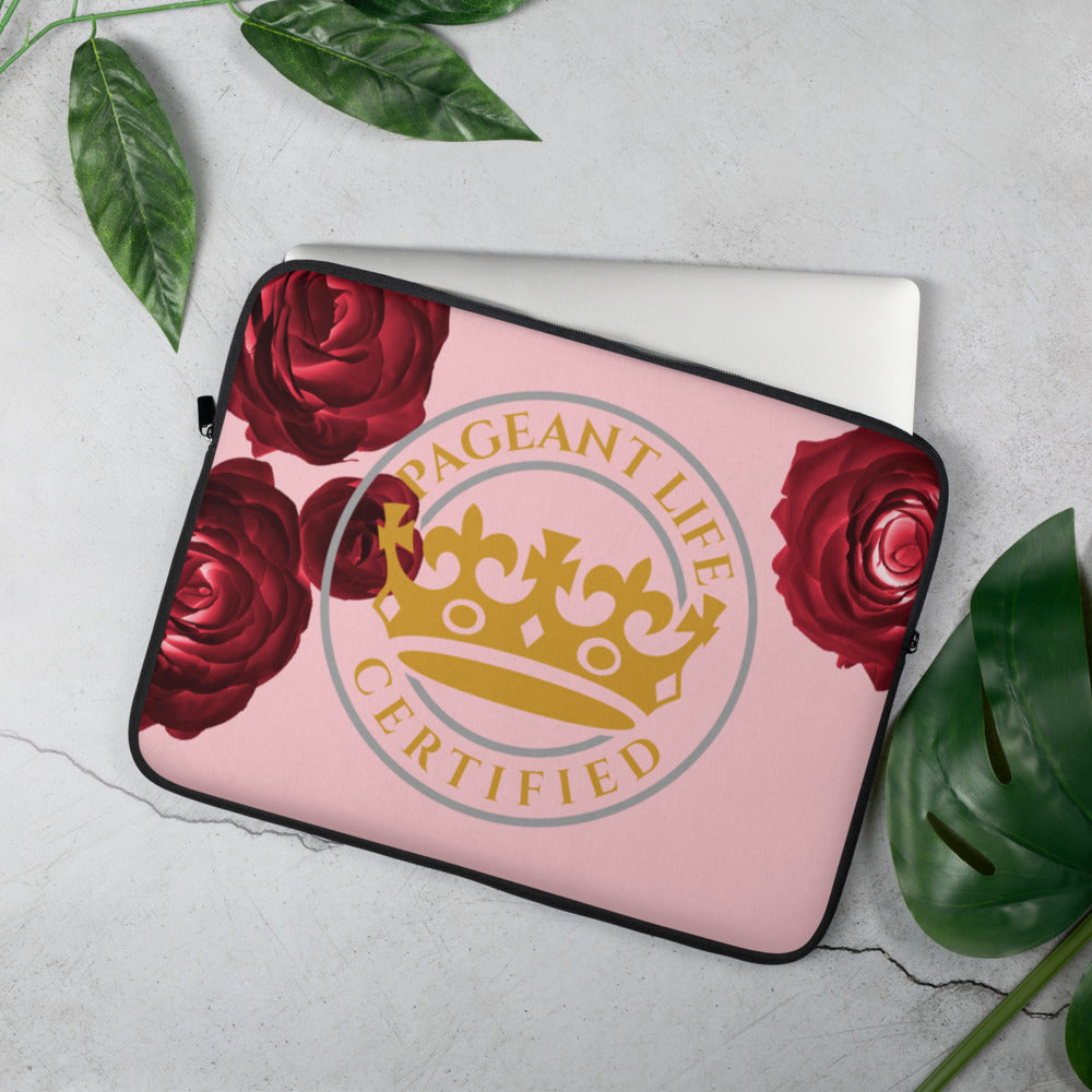 Limited Edition Rose and Gold/ Pink Pageant Life Certified Laptop Sleeve