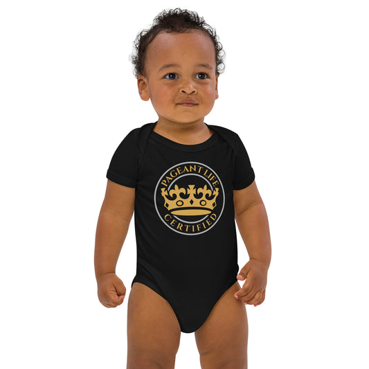 Gold Crown Pageant Life Certified Organic cotton baby bodysuit